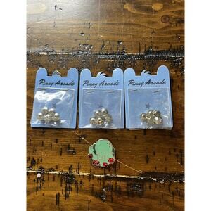 Pinny Penny Arcade PAX Prime Seattle 2014 Cthulhu Dice Pin WITH 3 Packs EX BACK